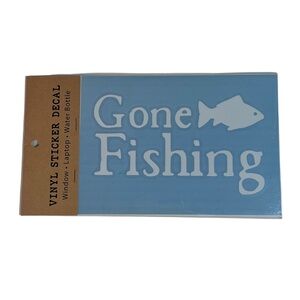 “Gone Fishing” Vinyl Sticker Decal NWT